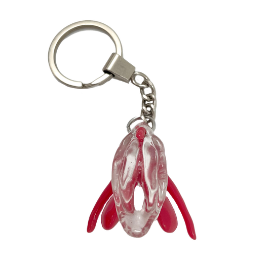 3D Clitoris &amp; Vulva Keychain (flesh)